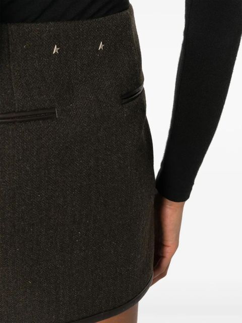 Golden Goose high-waisted virgin-wool skirt - Brown