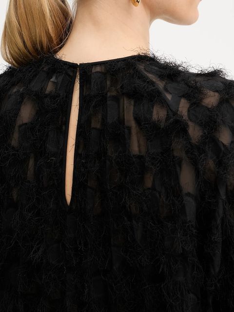 BOSS bluzka damska kolor czarny wzorzysta 50546822