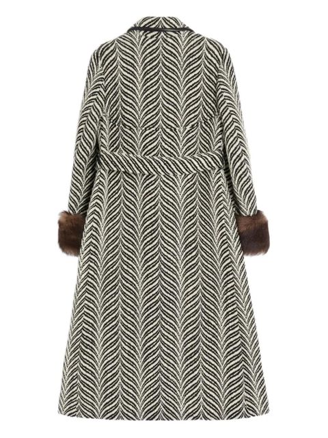 Valentino Garavani printed single-breasted coat - Black