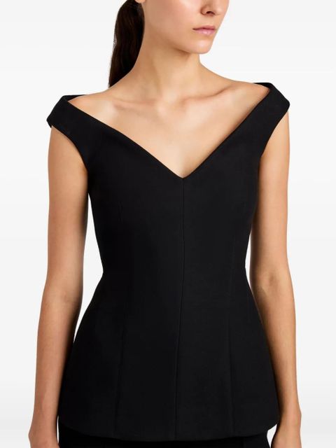 Proenza Schouler Mariam V-neck top - Black