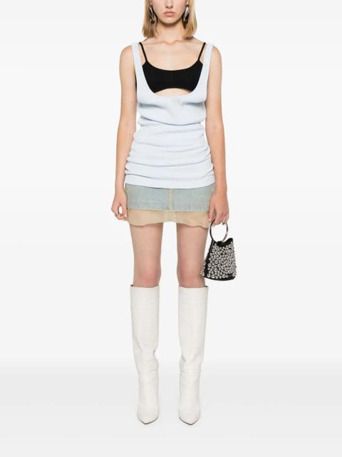 The Attico layered cotton tank top - Blue - zdjęcie produktu nr 2