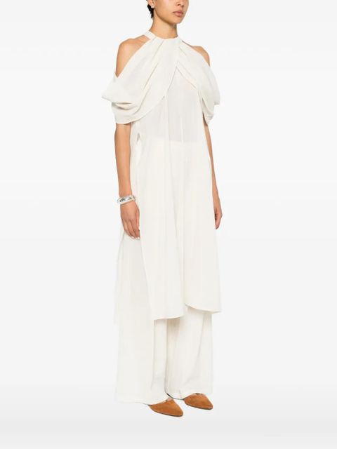 Eleh draped halterneck top - Neutrals