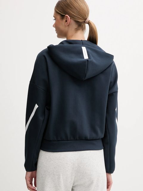 adidas bluza x Z.N.E damska kolor granatowy z kapturem z nadrukiem JW5320