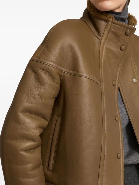Yves Salomon shearling-lining jacket - Brown