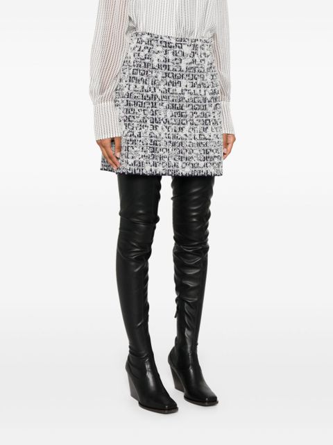 Givenchy 4G tweed skirt - Blue