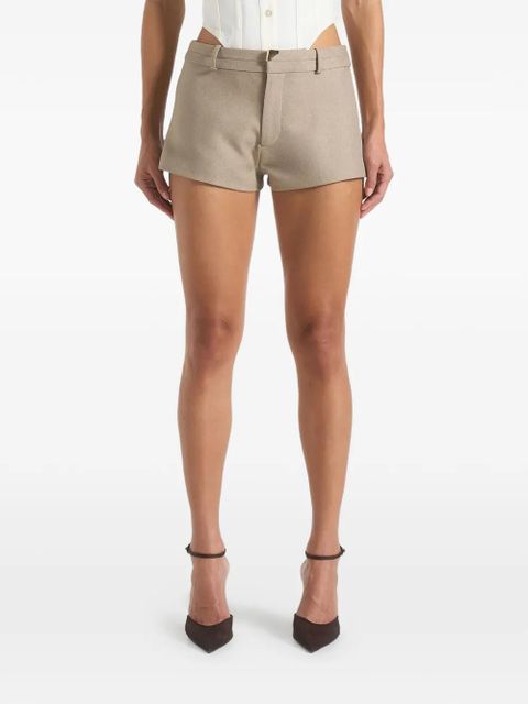 Manière De Voir belt loops tailored mini shorts - Neutrals - zdjęcie produktu nr 1