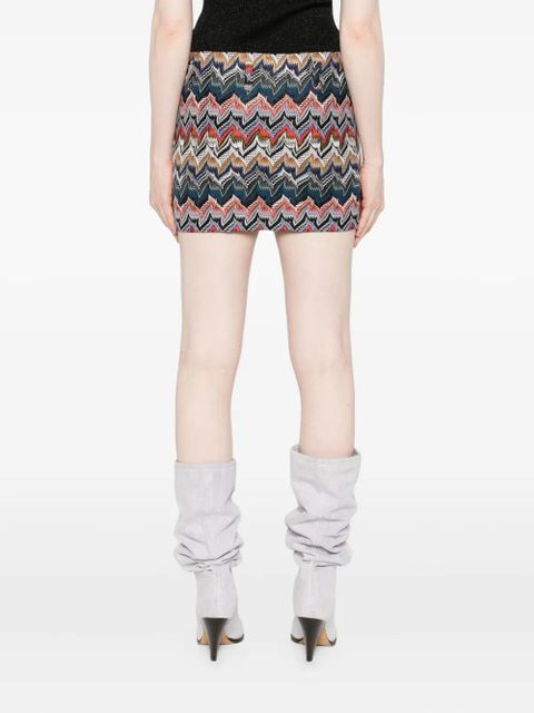 Missoni chevron-pattern mini skirt - Green