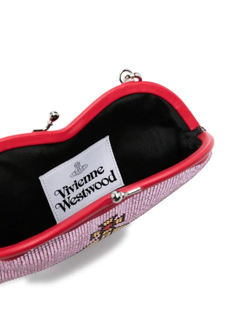 Vivienne Westwood Belle heart-frame hotfix tote bag - Red