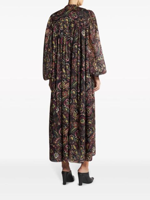 ETRO floral-print silk-blend dress - Black