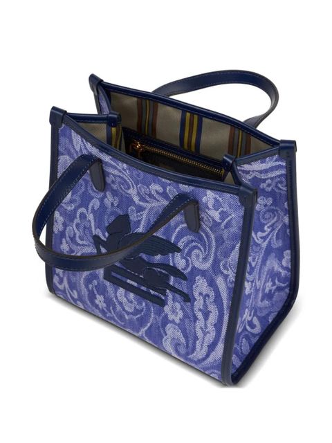 ETRO small Love Trotter jacquard pegasus tote bag - Purple