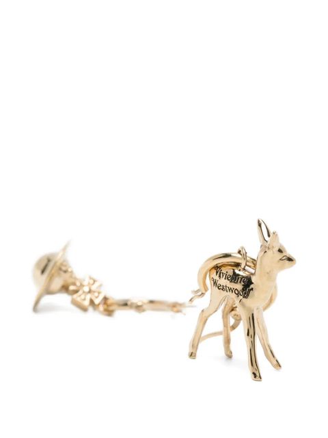 Vivienne Westwood deer-orb hoop earrings - Gold