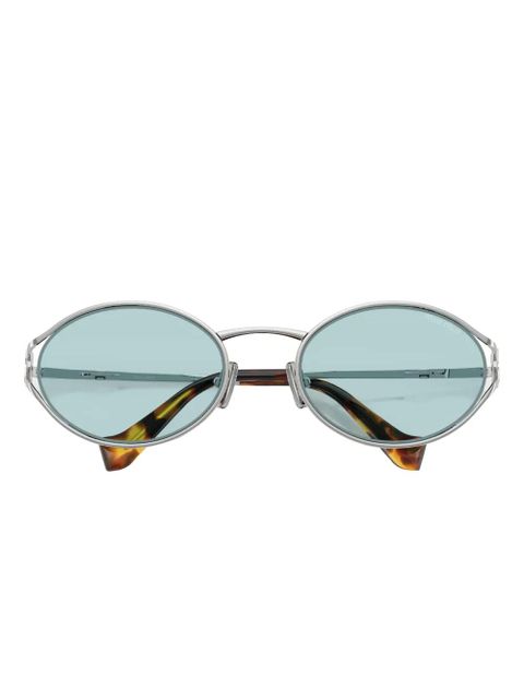 Miu Miu Eyewear oval-frame sunglasses - Silver - zdjęcie produktu nr 2