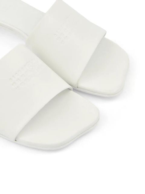 MM6 Maison Margiela numbers-motif mules - White