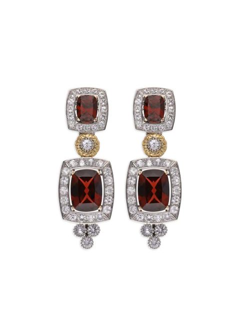 Dolce & Gabbana 18kt gold Eleganza sapphire earrings - Red - zdjęcie produktu nr 1