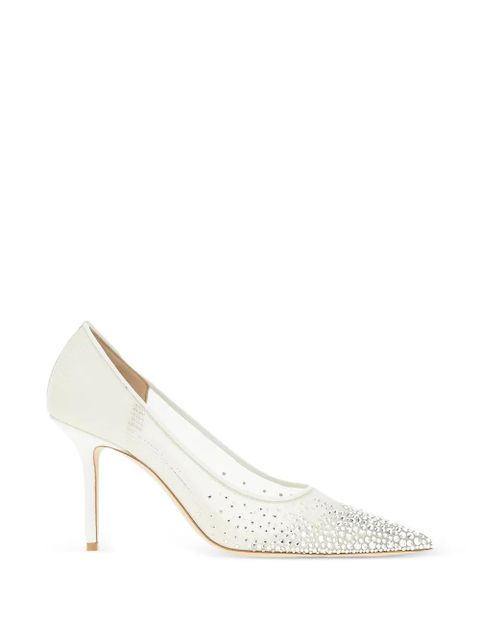 Jimmy Choo Love crystal-embellished pumps - White - zdjęcie produktu nr 1