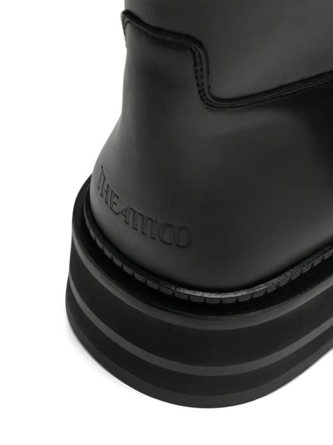 The Attico Robin Passeggiata ruched combat boots - Black