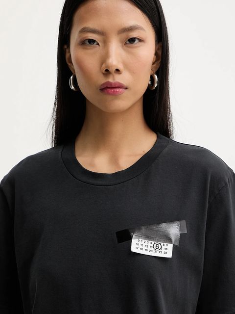 MM6 Maison Margiela t-shirt bawełniany damski kolor czarny S62GD0210.M20115.900