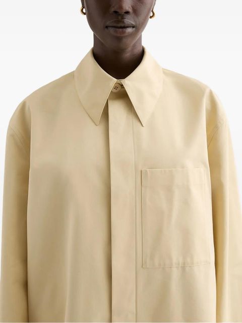 Jil Sander patch pocket poplin coat - Yellow - zdjęcie produktu nr 2