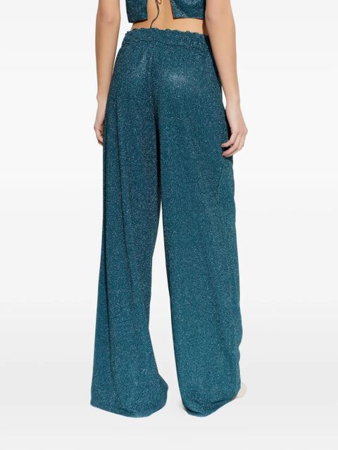 Oséree lurex palazzo pants - Blue