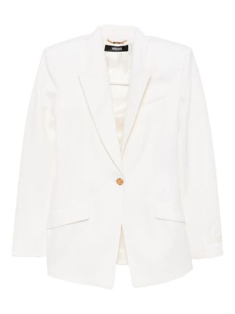 Versace wool single-breasted blazer - Neutrals