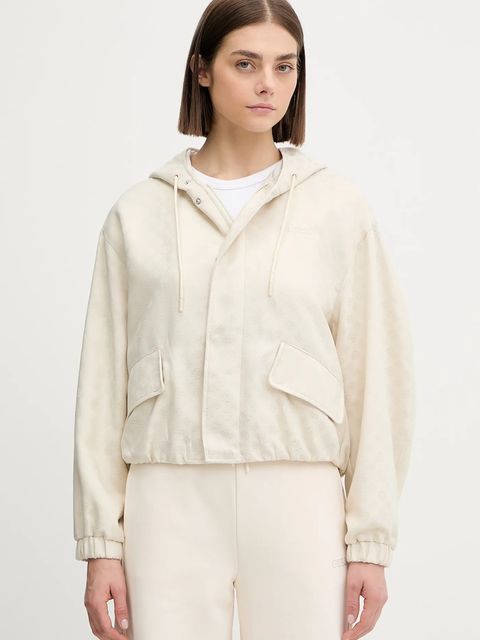 Guess kurtka PEONY kolor beżowy przejściowa V5YL02 WH492 - zdjęcie produktu nr 1