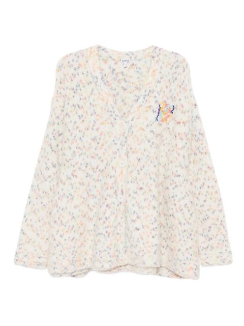 LOEWE logo-embroidered cardigan - White - zdjęcie produktu nr 1