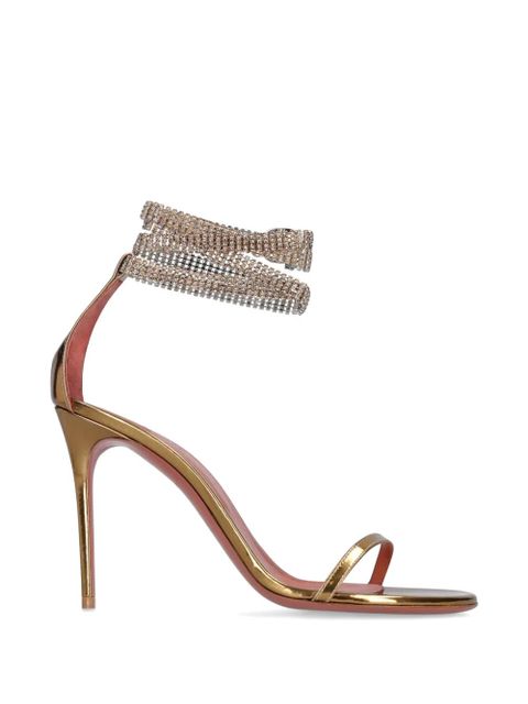 Amina Muaddi crystal-embellishment sandals - Gold - zdjęcie produktu nr 1