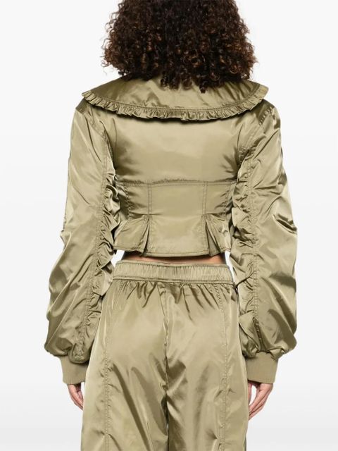 GANNI duchess bomber jacket - Green