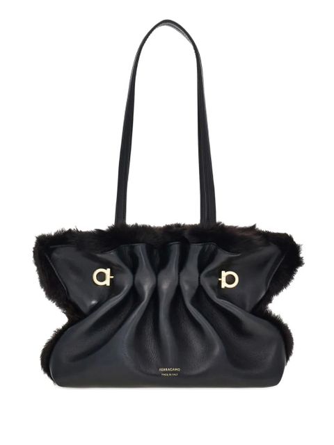 Ferragamo small Gancio-pin shoulder bag - Black - zdjęcie produktu nr 1