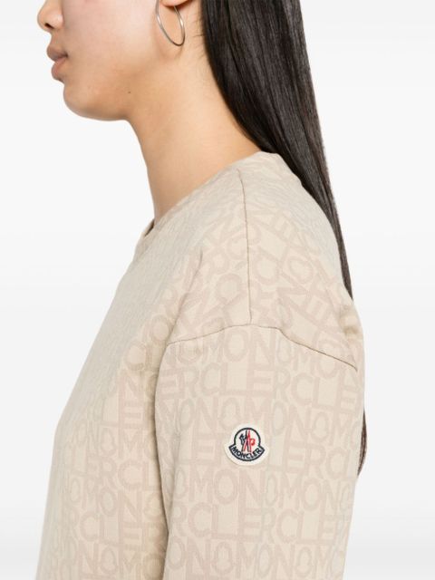 Moncler monogram-jacquard sweatshirt - Neutrals