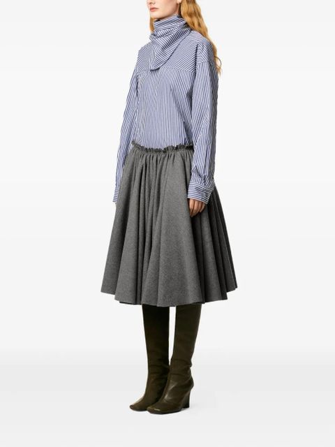 AMI Paris Corolla wool midi skirt - Grey