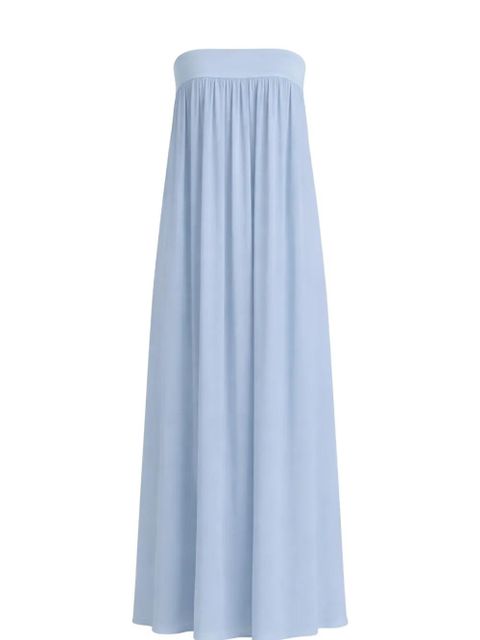 Reformation Maribelle strapless draped maxi dress - Blue - zdjęcie produktu nr 2