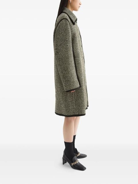 Jil Sander herringbone coat - Grey