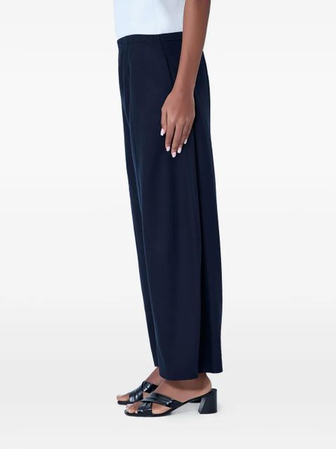 KHAITE elasticated wide-leg palazzo pants - Blue - zdjęcie produktu nr 2