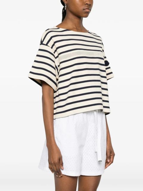 Moncler striped short-sleeve T-shirt - Neutrals