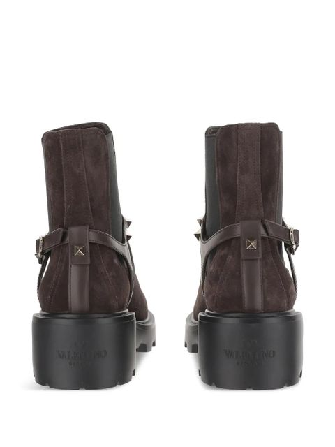 Valentino Garavani studded-ankle Chelsea boots - Brown - zdjęcie produktu nr 2