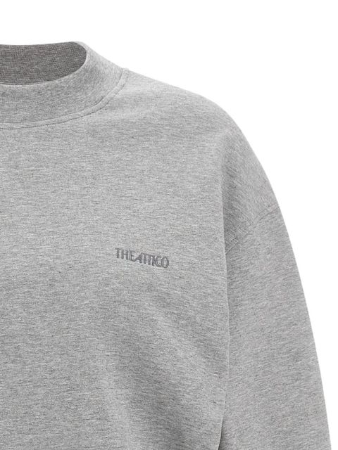 The Attico oversized sweatshirt draping mini dress - Grey