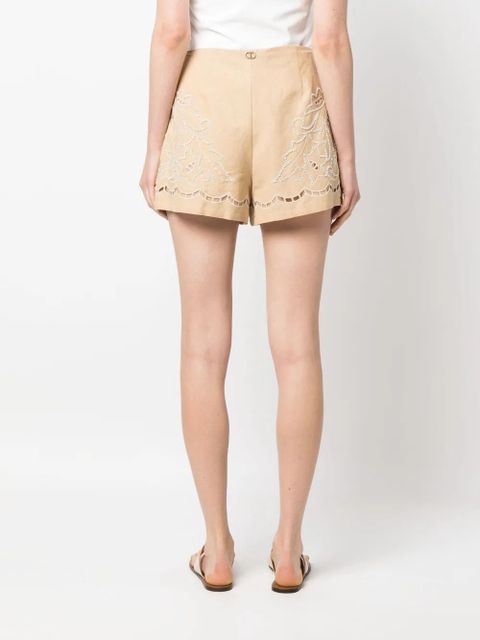 TWINSET broderie-anglaise mini shorts - Neutrals