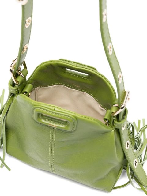 Maje mini Miss M fringed tote bag - Green