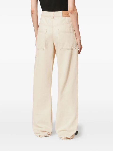ISABEL MARANT Jeyda embroidered straight trousers - Neutrals