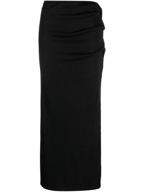 Christopher Esber twist-detail ribbed skirt - Black - zdjęcie produktu nr 1