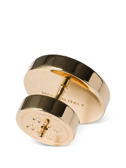 Miu Miu logo circle earrings - Gold - zdjęcie produktu nr 2