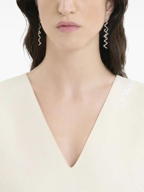 Marni logo earrings - Silver - zdjęcie produktu nr 2