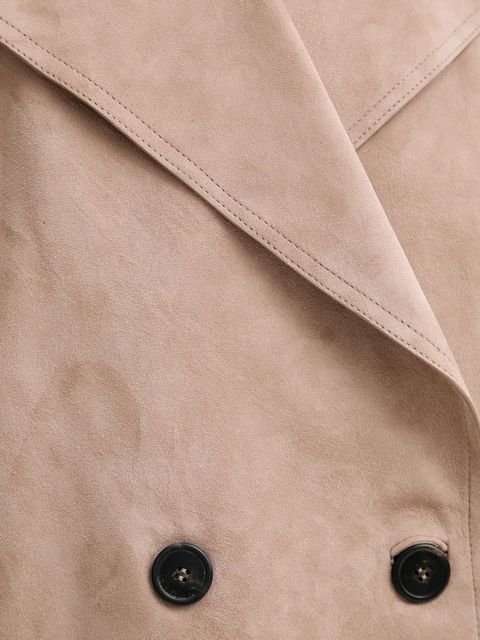 Weekend Max Mara płaszcz zamszowy MAGA