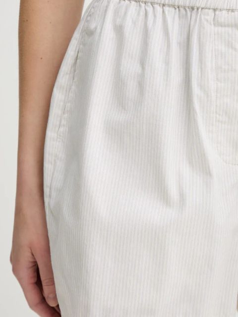 Herskind szorty bawełniane Alma damskie kolor beżowy wzorzyste high waist 5564172