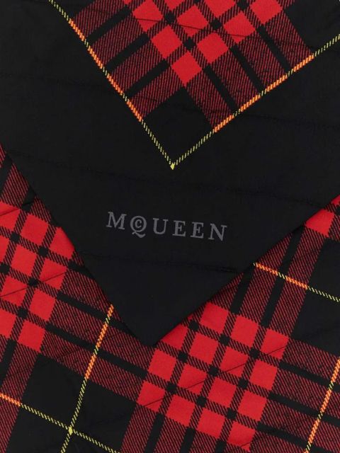 Alexander McQueen tartan-print scarf - Black