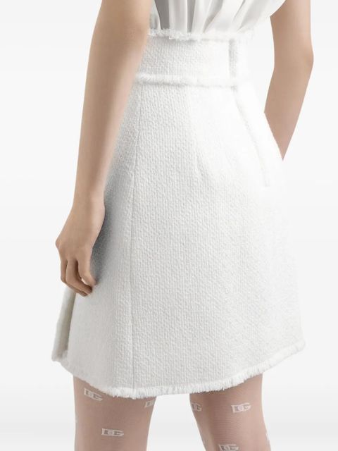Dolce & Gabbana DNA decorative-button mini skirt - White