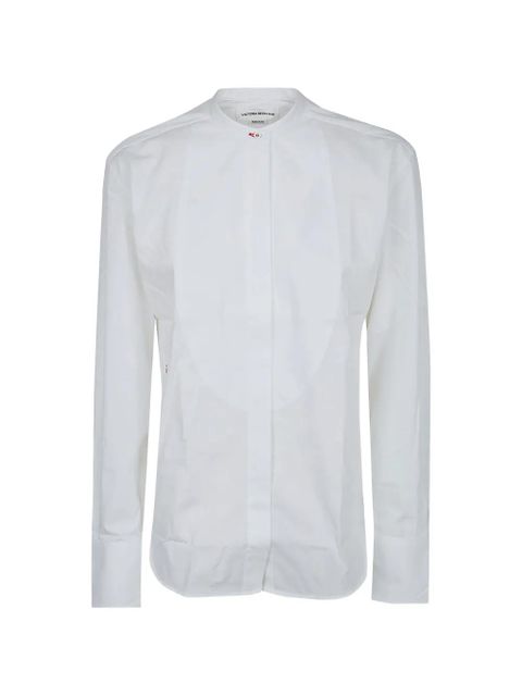 Victoria Beckham bib-detail buttoned shirt - White - zdjęcie produktu nr 1