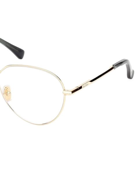 Max Mara Eyewear metallic oval-framed glasses - Gold - zdjęcie produktu nr 2