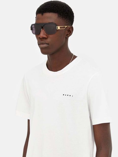 Marni okulary przeciwsłoneczne Burullus kolor czarny EYMRN00057 001 FMZ